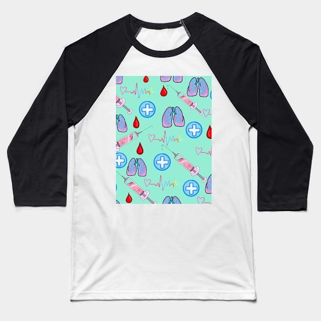 Kawaii Medical-Mint Baseball T-Shirt by SturgesC